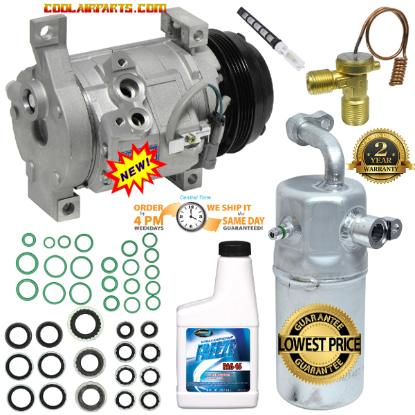 New AC Compressor Kit A/C for Chevy Suburban Silverado Tahoe - With Rear Only 25891791 15169965 10366545